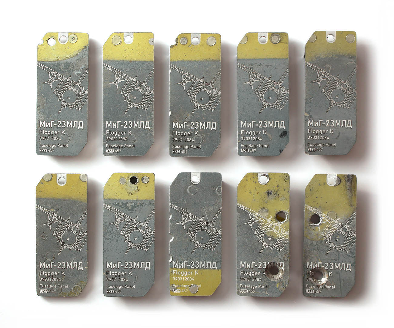 MiG-23MLD Flogger | 2-Color "GREY & YELLOW" Tags | 322-335 - Image 2