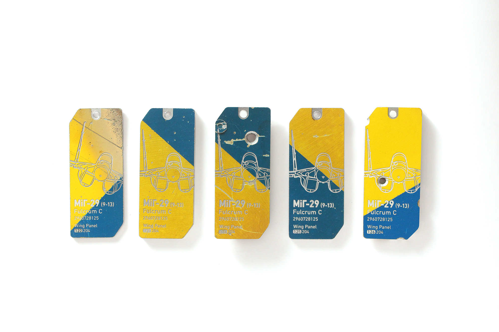 MiG-29 Fulcrum | Blue - Yellow Plain Tags | 122-126 - Image 2