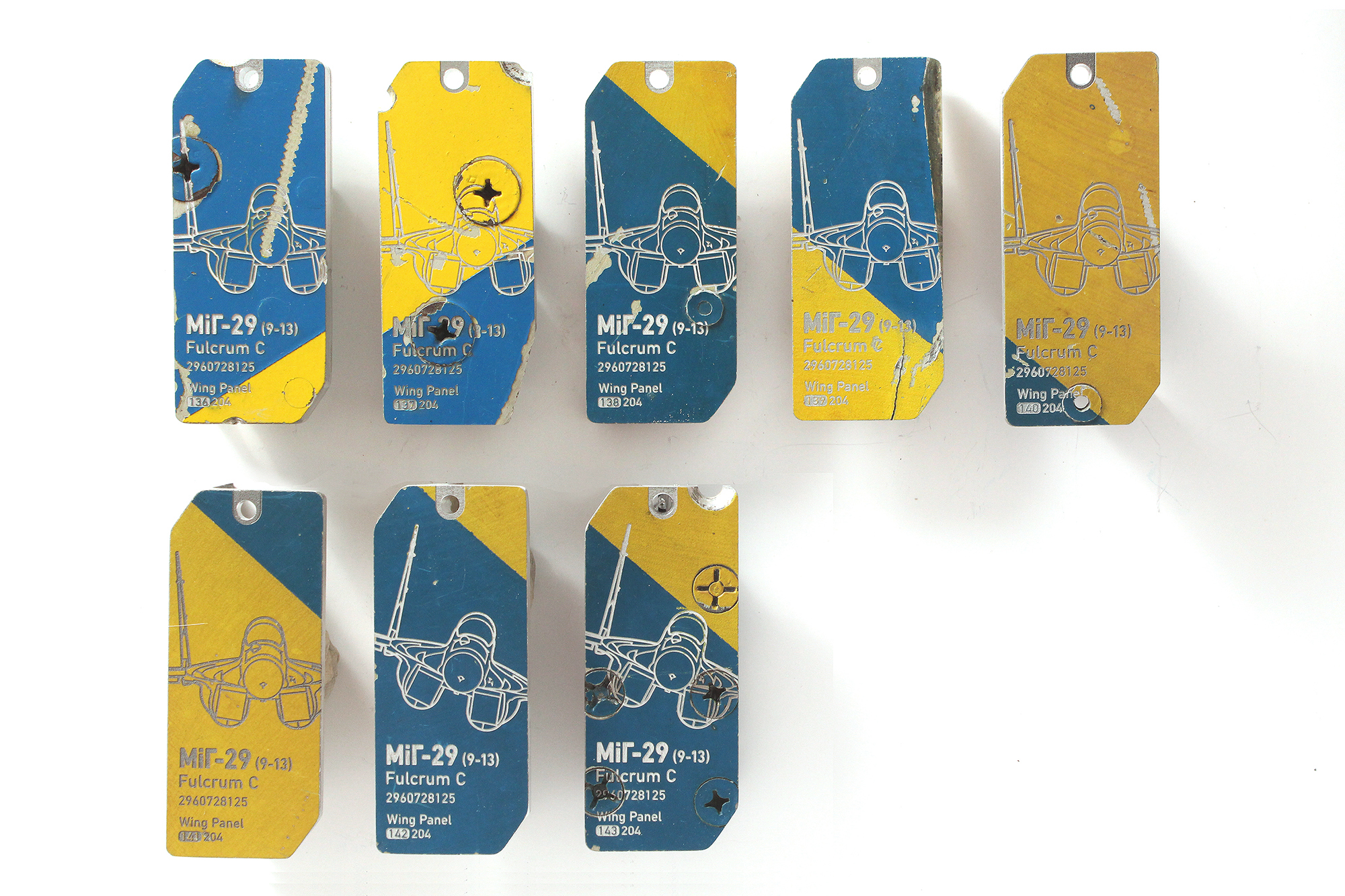 MiG-29 Fulcrum | Blue - Yellow Tags with "Structures" | 136-143 - Image 2
