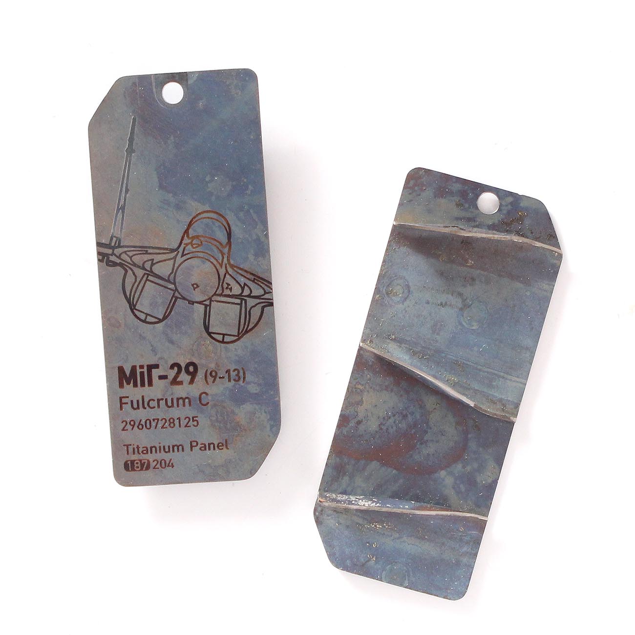 MiG-29 Fulcrum | Titanium Tags - Plain or with Minor Structures | 179-195