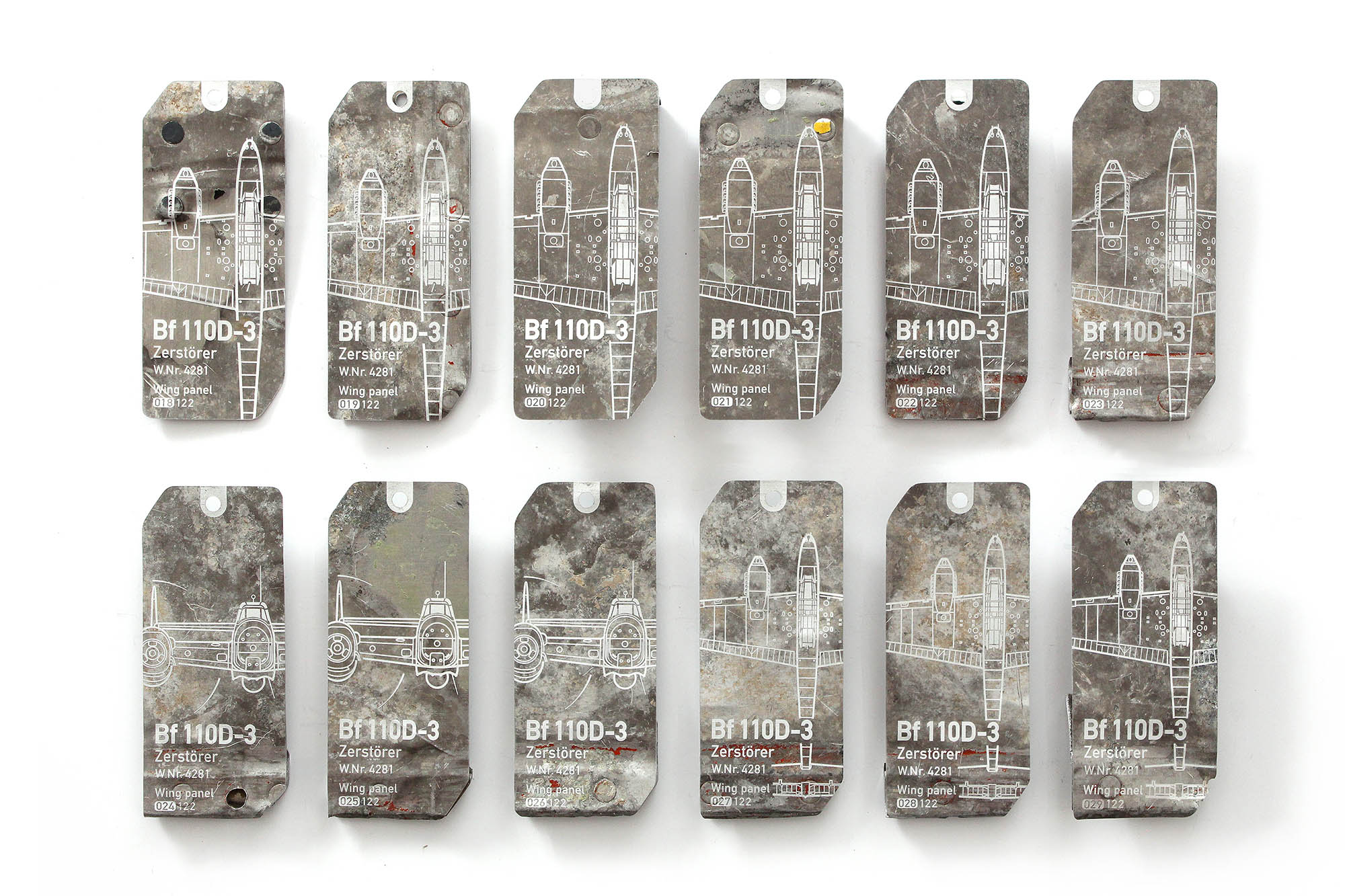 Messerschmitt Bf 110 Structured thin tags | 018-029 - Image 2