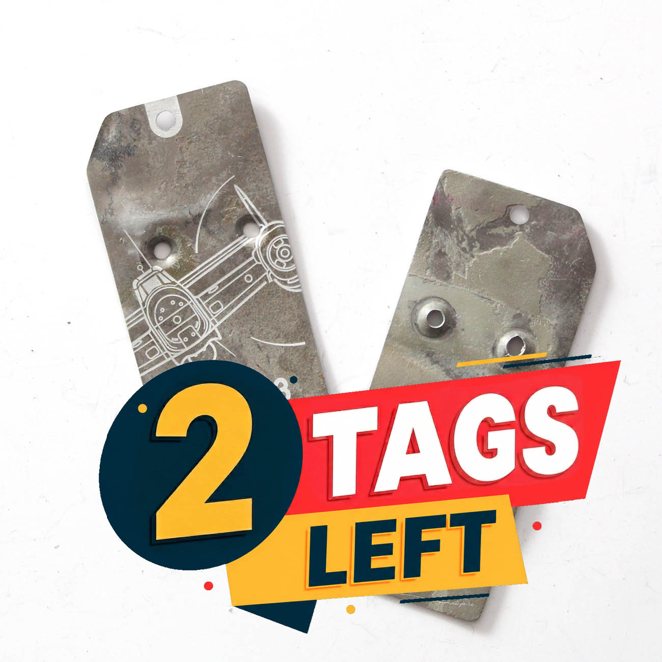 Messerschmitt Bf 110 Plain tags w/RLM75 finish | 059-068