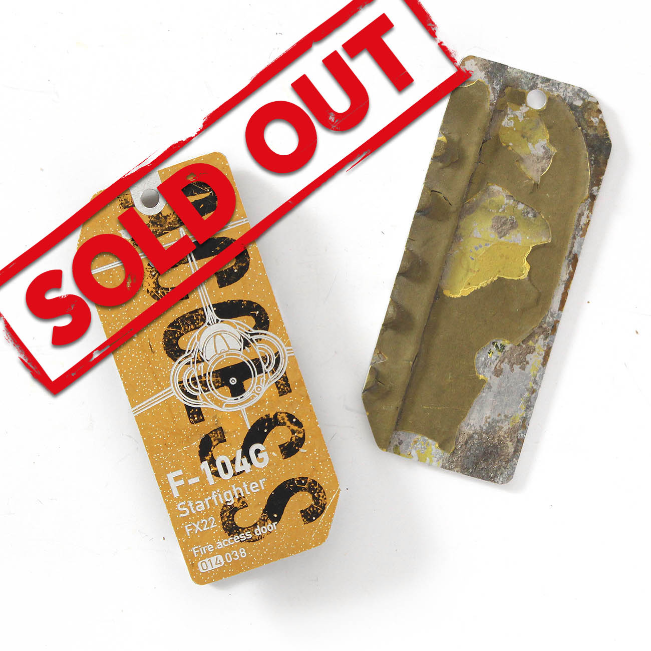Belgian F-104G Starfighter stenciled yellow tags | 013-024