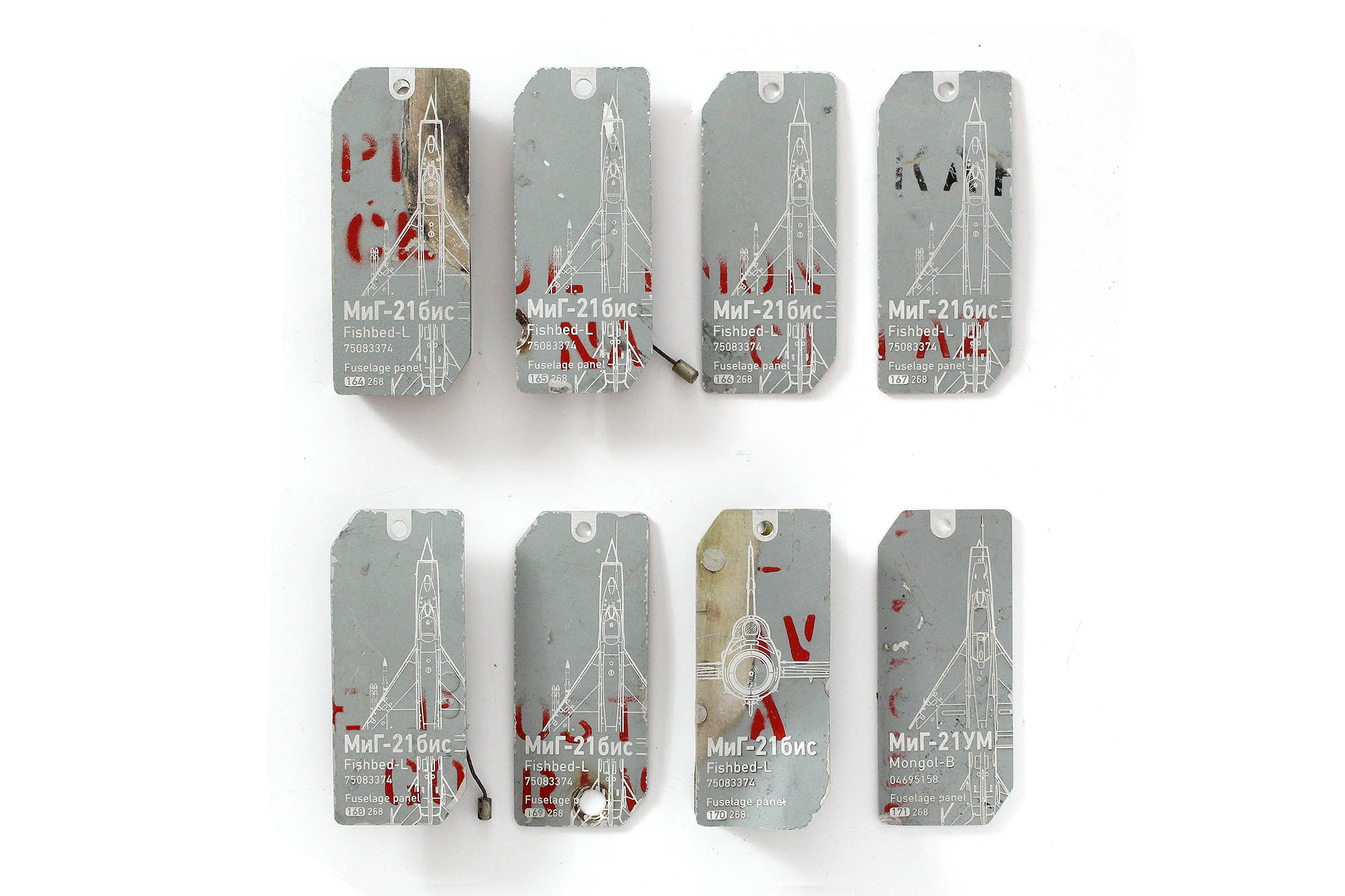 Yugoslav MiG-21 Red stenciled tags | 164-176 - Image 2
