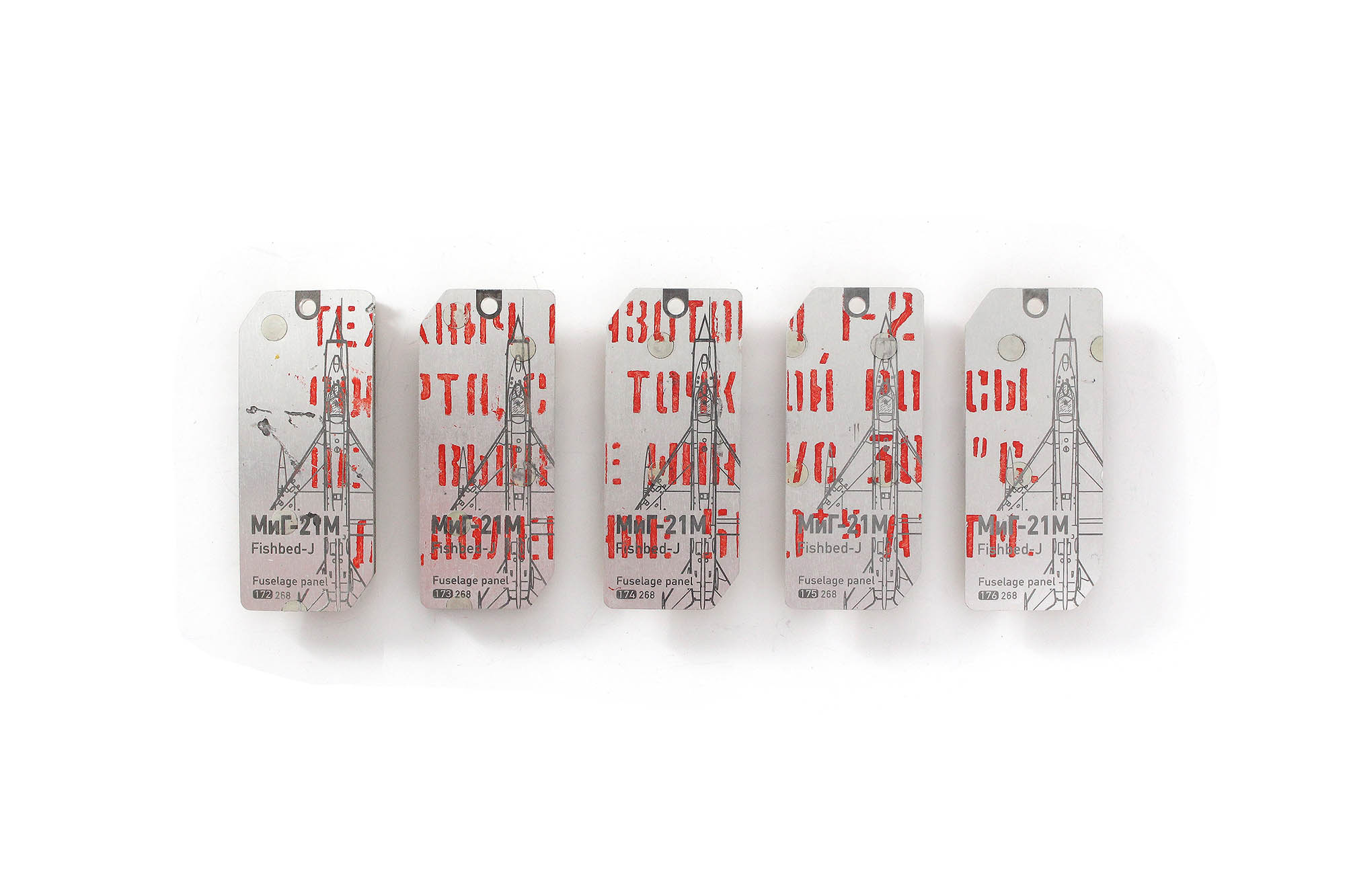 Yugoslav MiG-21 Red stenciled tags | 164-176 - Image 5
