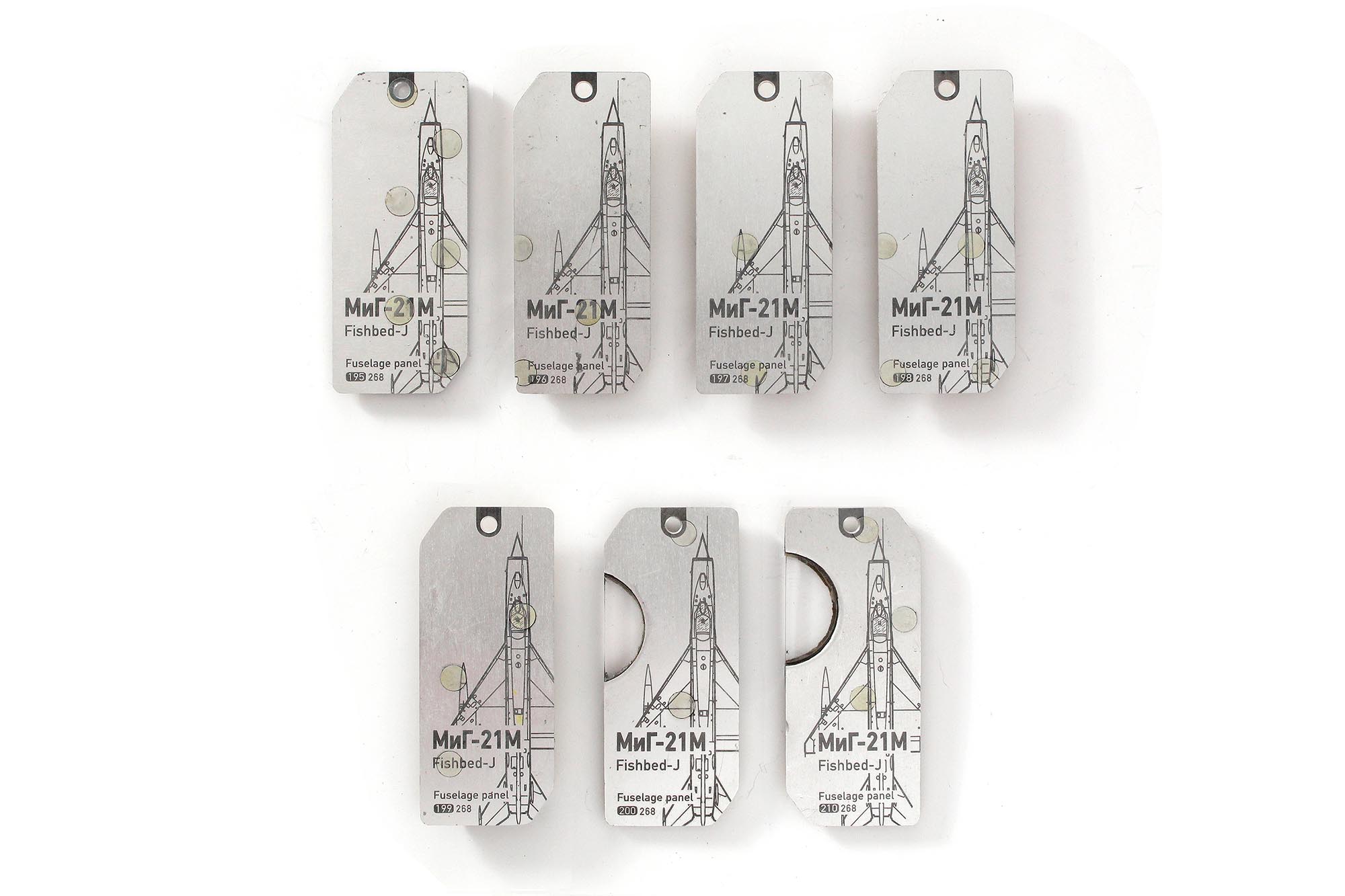Yugoslav MiG-21 Bare aluminum tags | 195-200, 210 - Image 2